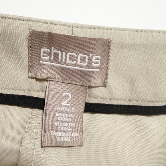 Chicos Classic Flat Front Ankle Pants - Picture 6 of 9